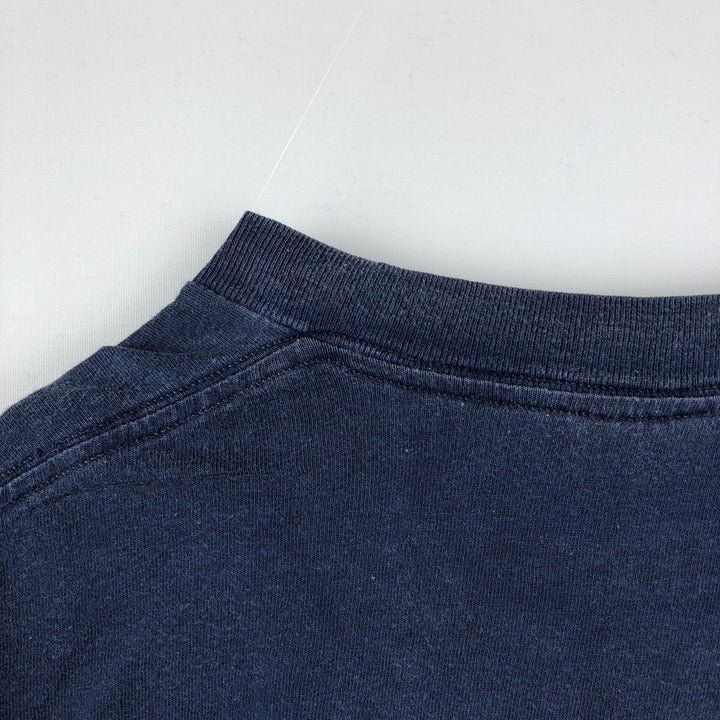 80'S BELTON Print T-Shirt, Made in USA, Men's Size M (Equivalent), Vintage cotton navy blue type Vintage Second Hand