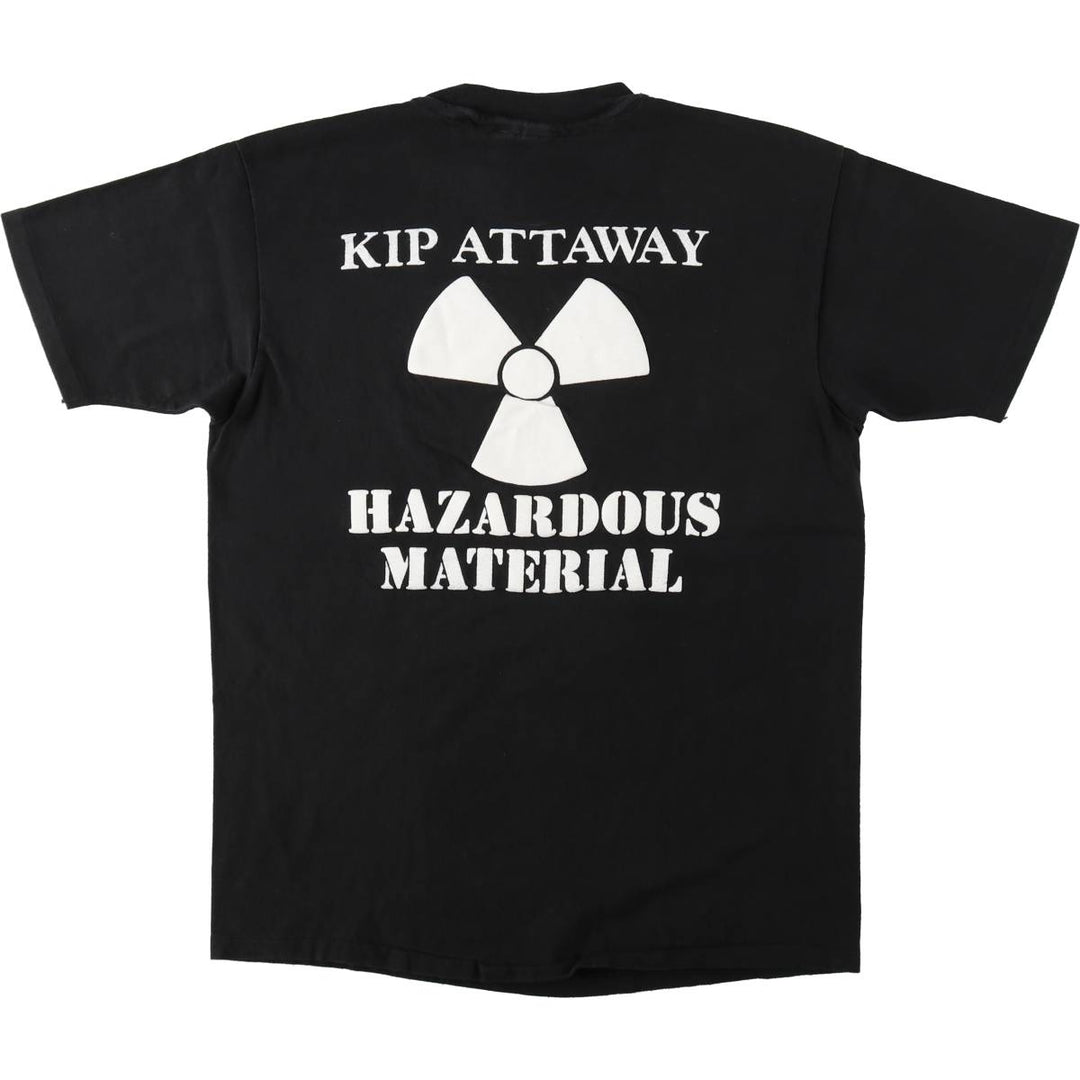 80'S Hanes KIP ATTAWAY Band T-Shirt, Made in USA, Men's Size L (approx.), Vintage cotton black type Vintage Second Hand