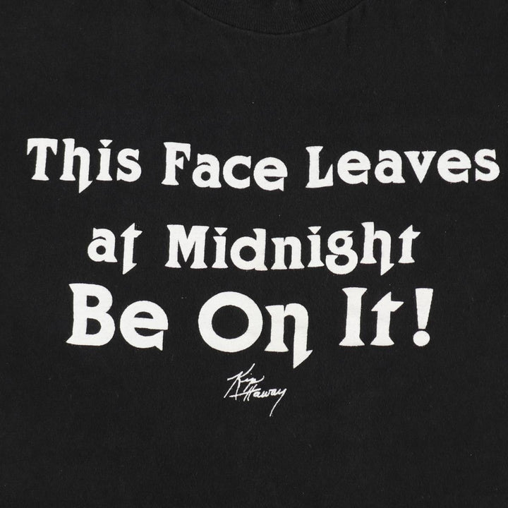 80'S Hanes KIP ATTAWAY Band T-Shirt, Made in USA, Men's Size L (approx.), Vintage cotton black type Vintage Second Hand
