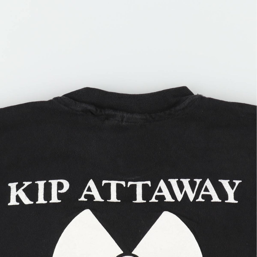 80'S Hanes KIP ATTAWAY Band T-Shirt, Made in USA, Men's Size L (approx.), Vintage cotton black type Vintage Second Hand