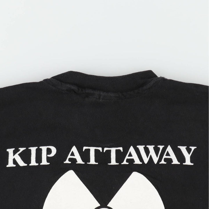80'S Hanes KIP ATTAWAY Band T-Shirt, Made in USA, Men's Size L (approx.), Vintage cotton black type Vintage Second Hand
