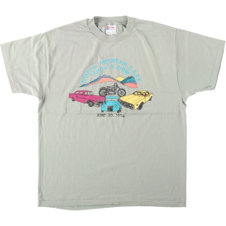 90'S Hanes HEAVYWEIGHT 50 cotton Khaki type sage green Vintage Second Hand