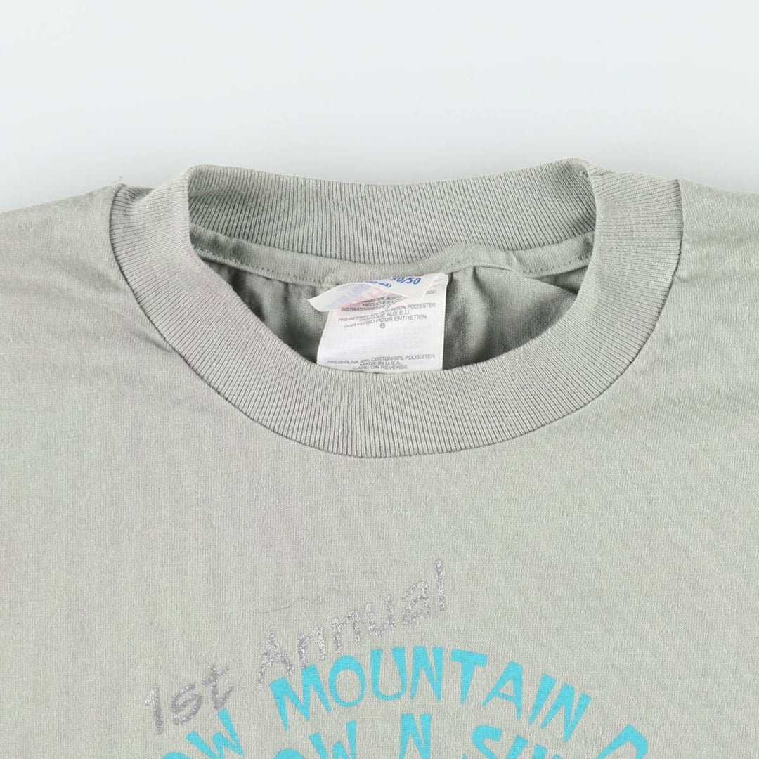 90'S Hanes HEAVYWEIGHT 50 cotton Khaki type sage green Vintage Second Hand