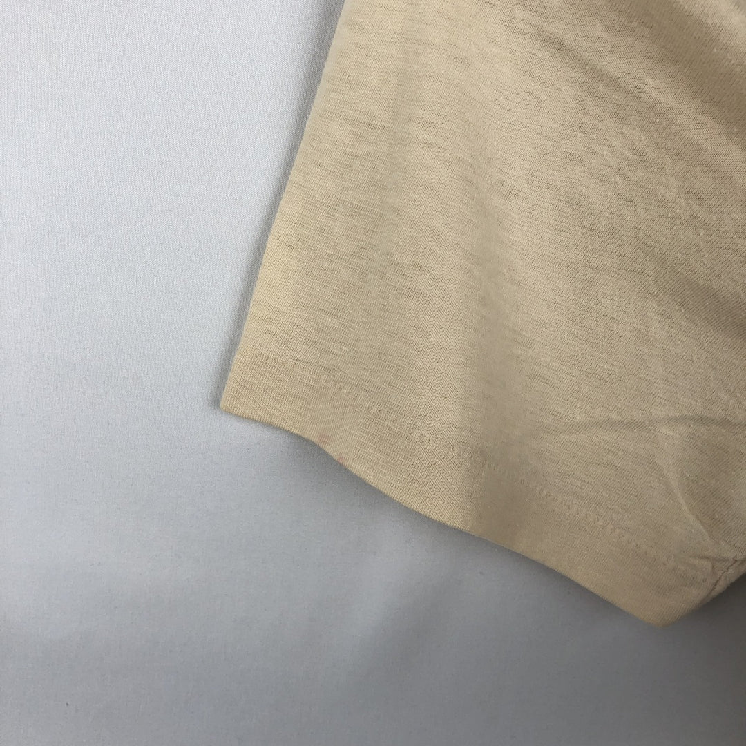 80'S Ched Motley character print T-shirt, made in USA, men's size XL equivalent, vintage. polyester Beige type Vintage Second Hand