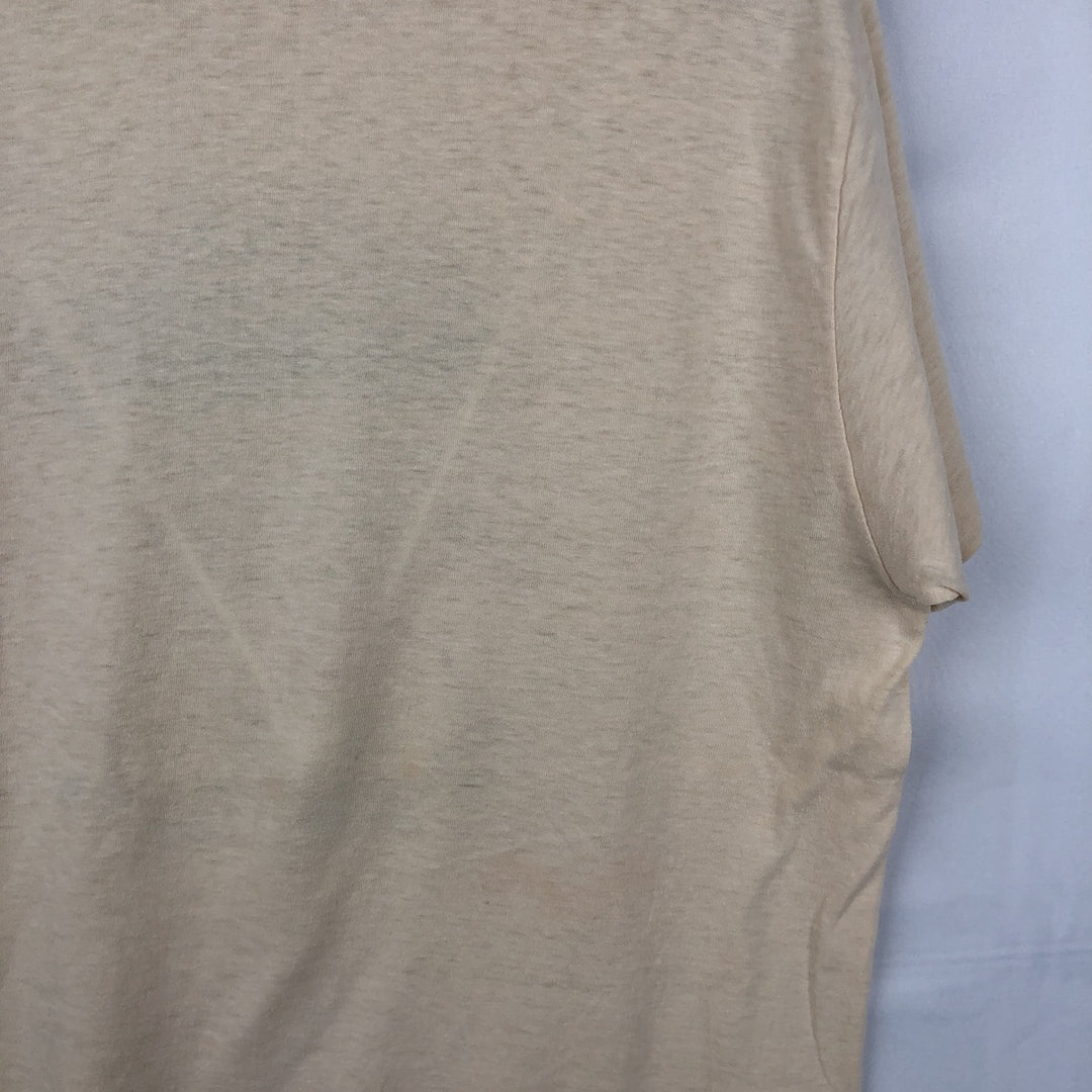 80'S Ched Motley character print T-shirt, made in USA, men's size XL equivalent, vintage. polyester Beige type Vintage Second Hand