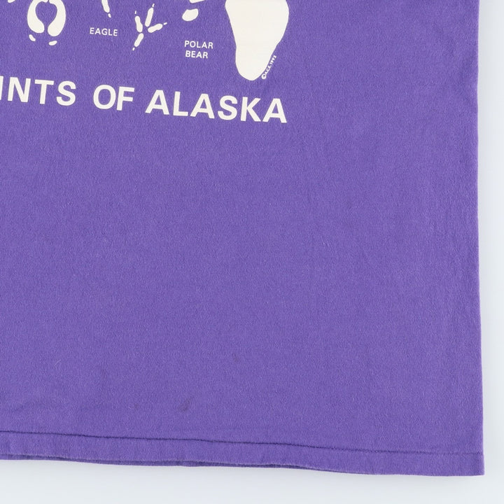 90'S ONEITA POWER-T Print T-Shirt, Men's XL equivalent. cotton purple type Vintage Second Hand