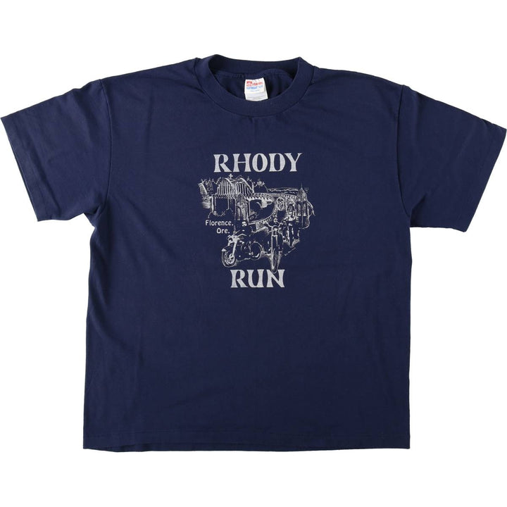 90'S Hanes HEAVYWEIGHT 50 cotton navy blue type Vintage Second Hand