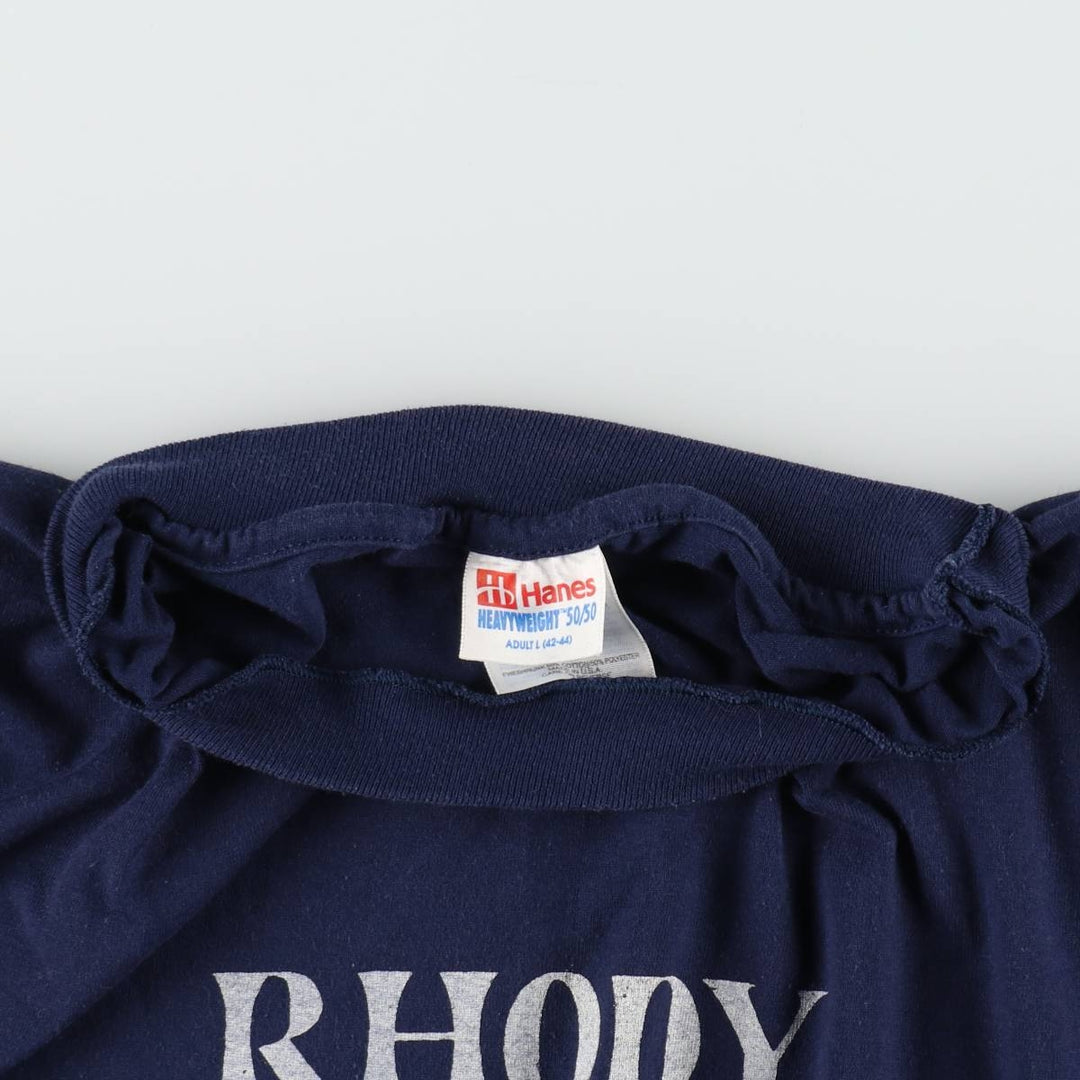 90'S Hanes HEAVYWEIGHT 50 cotton navy blue type Vintage Second Hand