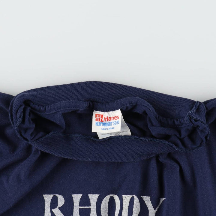 90'S Hanes HEAVYWEIGHT 50 cotton navy blue type Vintage Second Hand