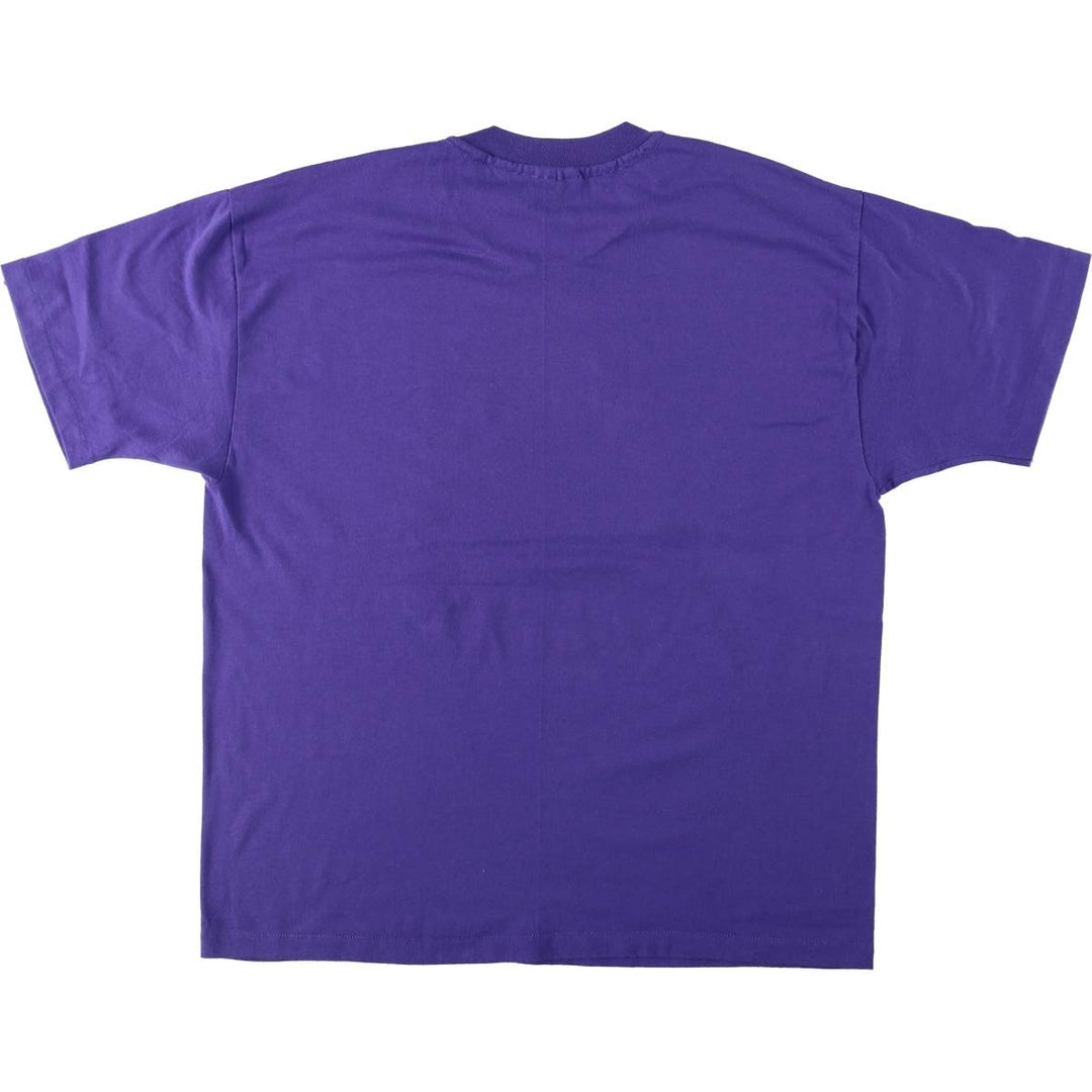 Vintage 90'S Hanes printed T-shirt, made in the USA, men's XL size cotton purple type Vintage Second Hand