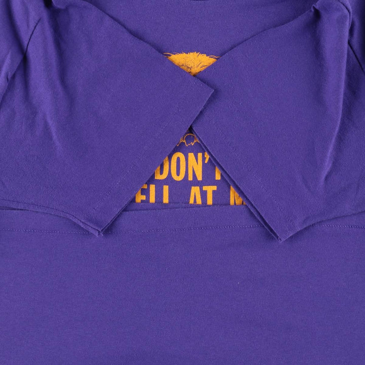 Vintage 90'S Hanes printed T-shirt, made in the USA, men's XL size cotton purple type Vintage Second Hand