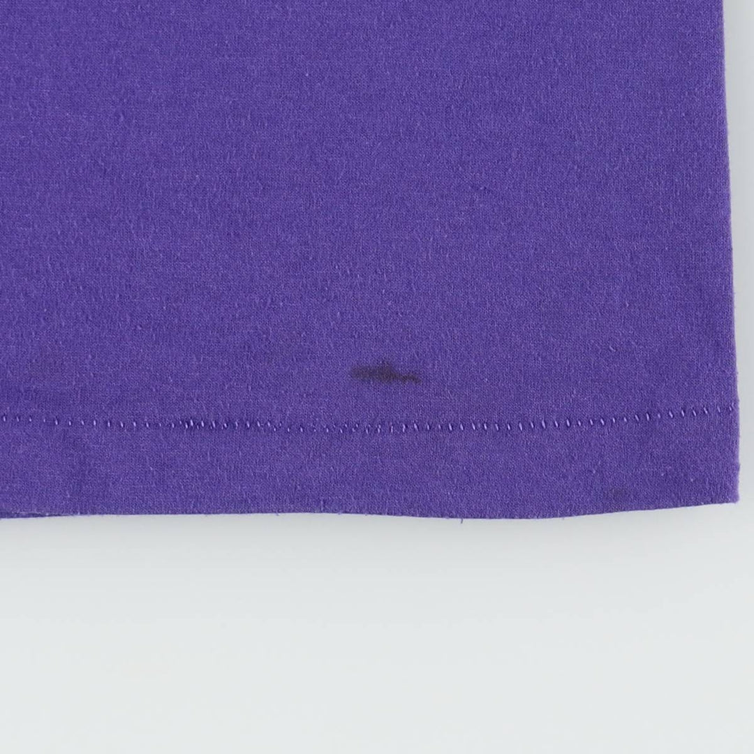 Vintage 90'S Hanes printed T-shirt, made in the USA, men's XL size cotton purple type Vintage Second Hand