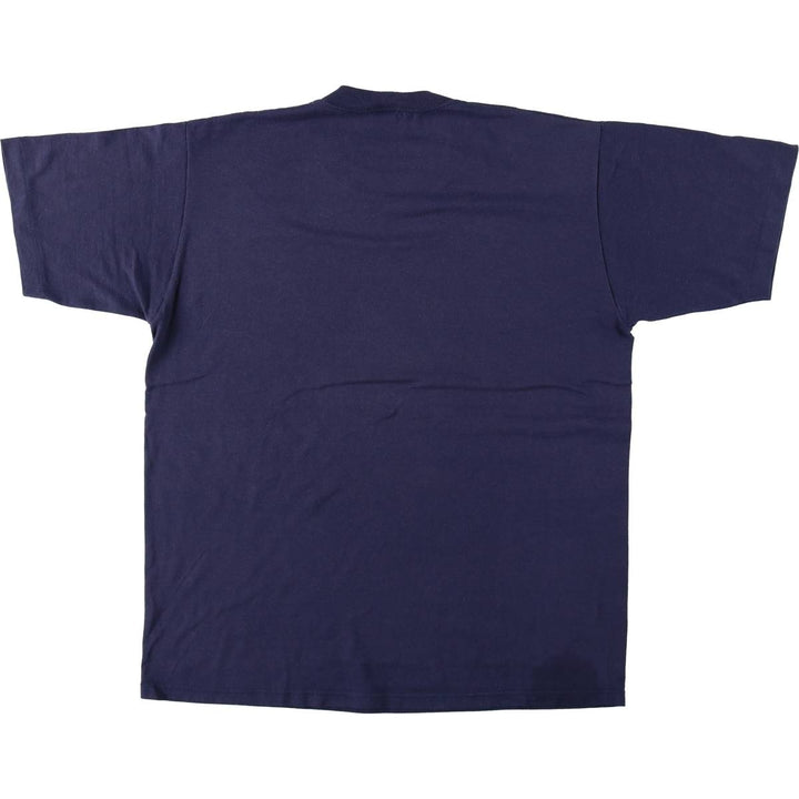 Vintage 80s-90'S Jerzees Message Print T-Shirt, Made in USA, Men's Size L cotton navy blue type Vintage Second Hand