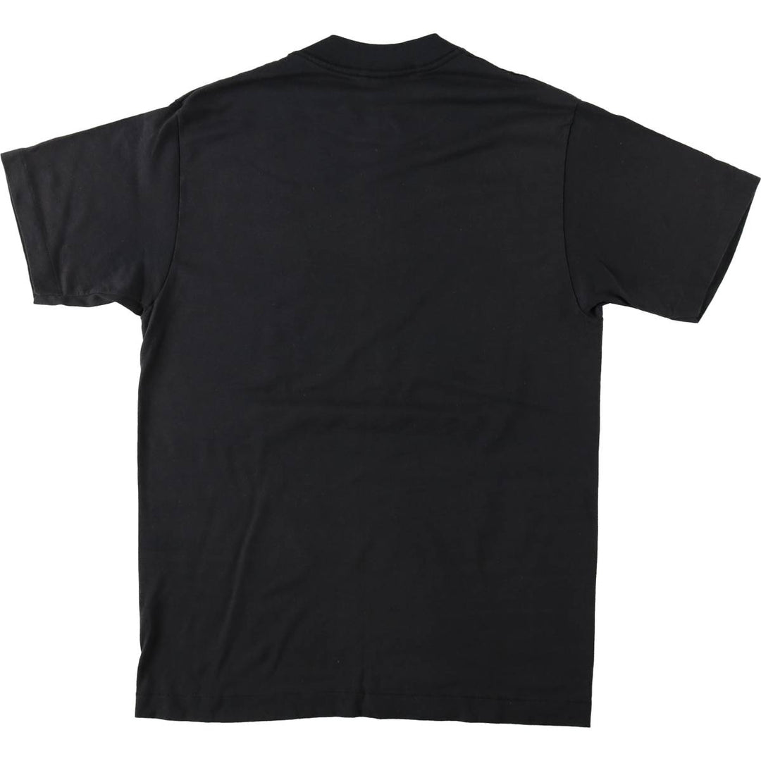 80s-90'S TEE JAYS Print T-Shirt, Made in USA, Men's Size L (Equivalent), Vintage polyester black type Vintage Second Hand