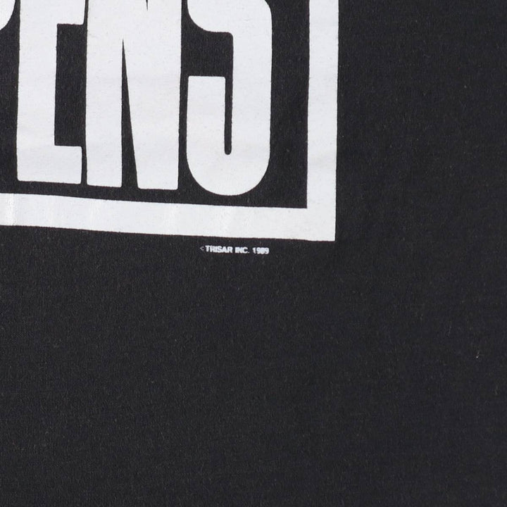 80s-90'S TEE JAYS Print T-Shirt, Made in USA, Men's Size L (Equivalent), Vintage polyester black type Vintage Second Hand