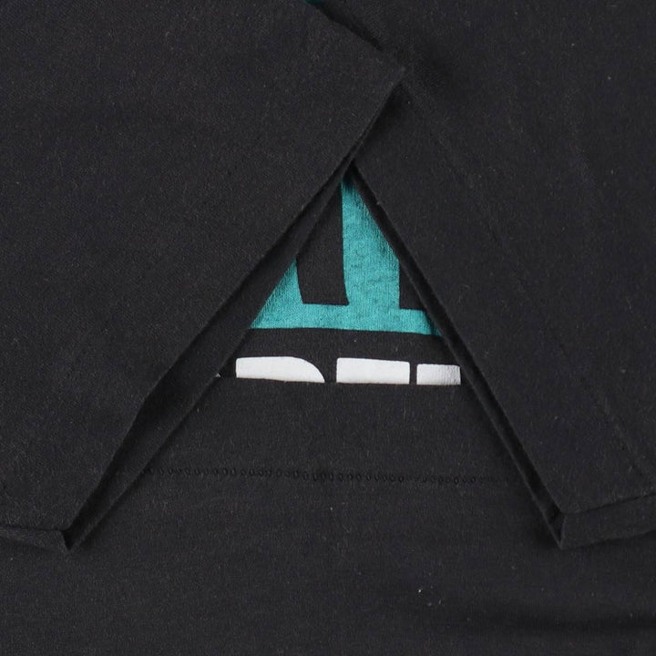 80s-90'S TEE JAYS Print T-Shirt, Made in USA, Men's Size L (Equivalent), Vintage polyester black type Vintage Second Hand