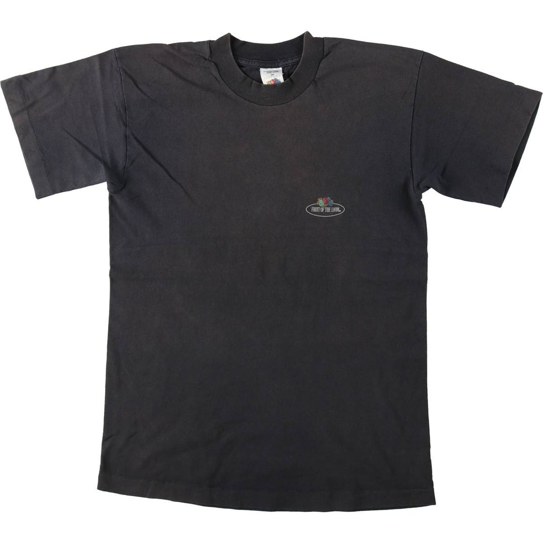 90'S Fruit of the Loom Short-Sleeve Logo T-Shirt, Made in USA, Men's Size S (Equivalent), Vintage cotton black type Vintage Second Hand