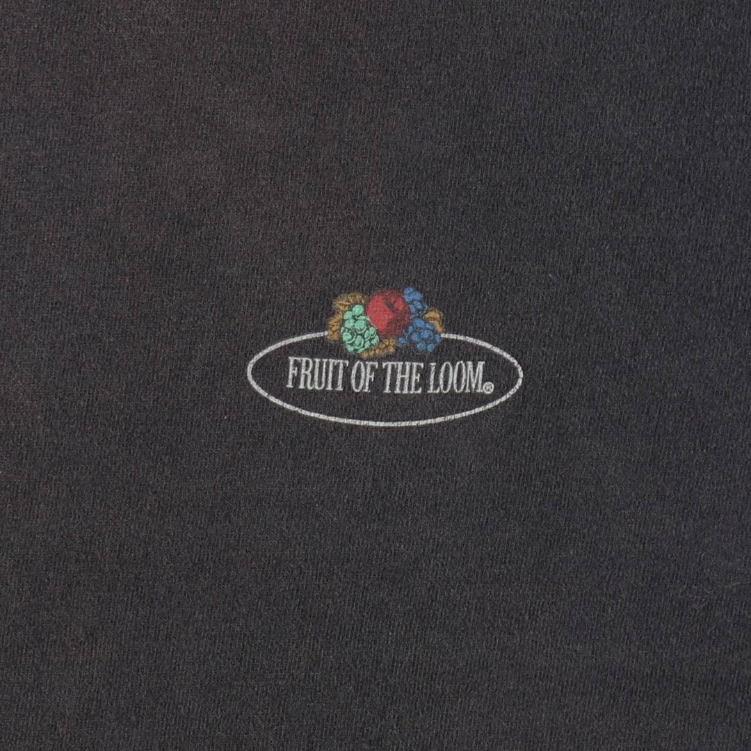 90'S Fruit of the Loom Short-Sleeve Logo T-Shirt, Made in USA, Men's Size S (Equivalent), Vintage cotton black type Vintage Second Hand