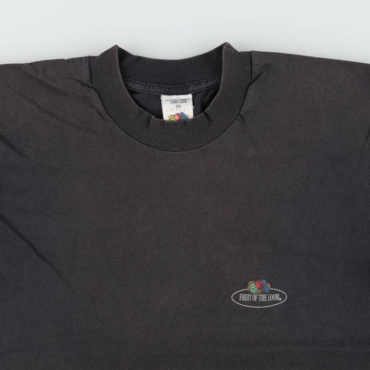 90'S Fruit of the Loom Short-Sleeve Logo T-Shirt, Made in USA, Men's Size S (Equivalent), Vintage cotton black type Vintage Second Hand