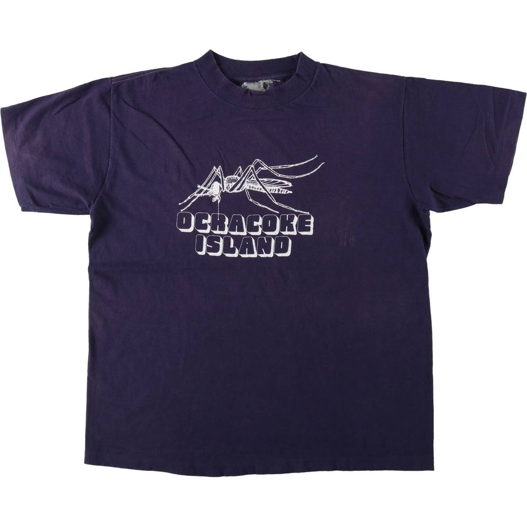 ~90'S Mosquito Pattern Print T-Shirt, Men's Size L (Equivalent), Vintage unclear purple type Vintage Second Hand