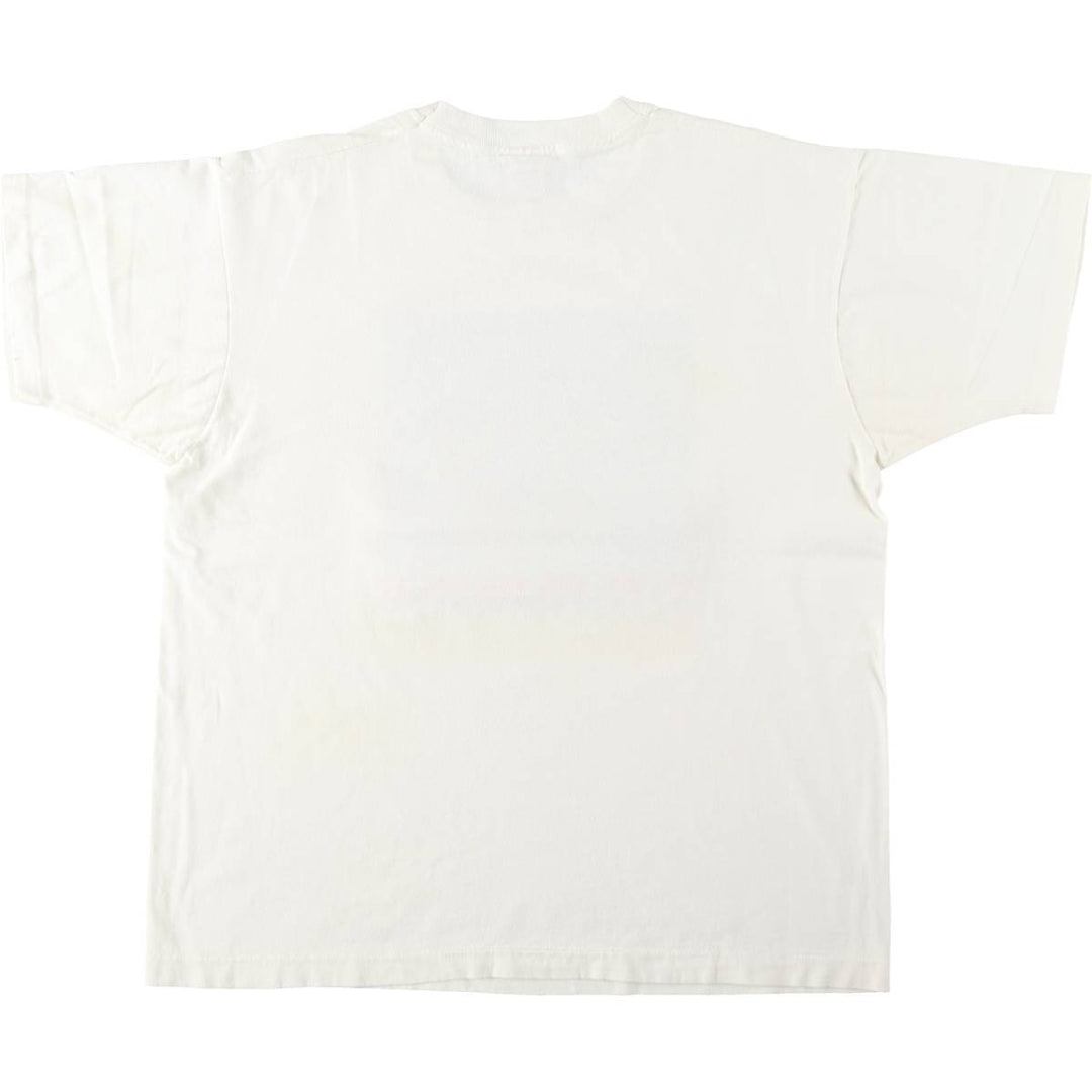 90'S Fruit of the Loom printed T-shirt, made in the USA, men's XL size, vintage cotton white type Vintage Second Hand