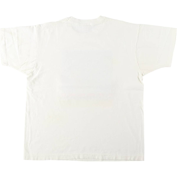 90'S Fruit of the Loom printed T-shirt, made in the USA, men's XL size, vintage cotton white type Vintage Second Hand