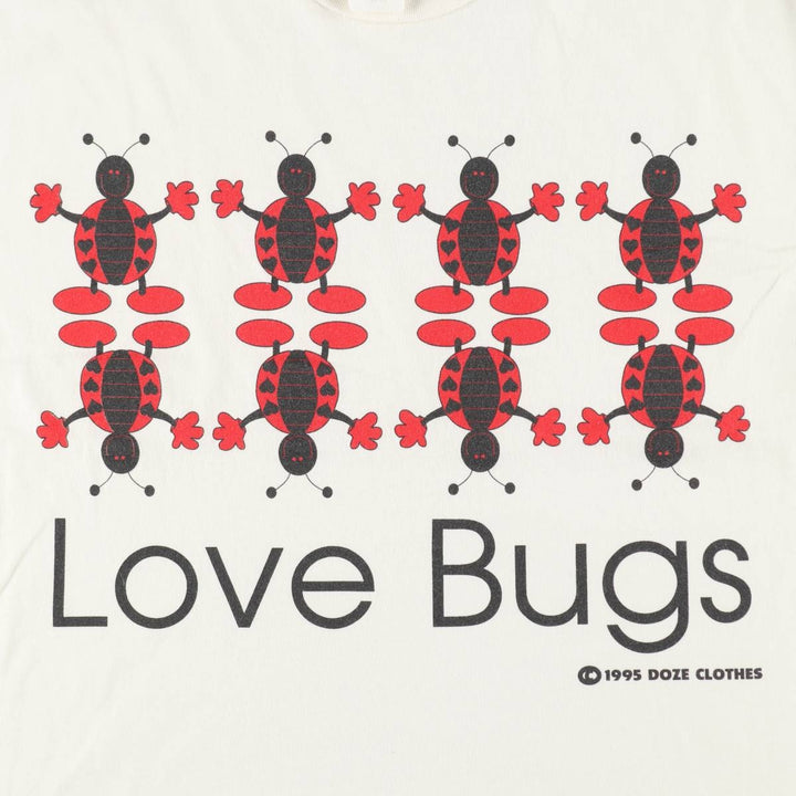90'S DOZE CLOTHES Printed T-Shirt, Men's XL (approx.), Vintage cotton white type Vintage Second Hand