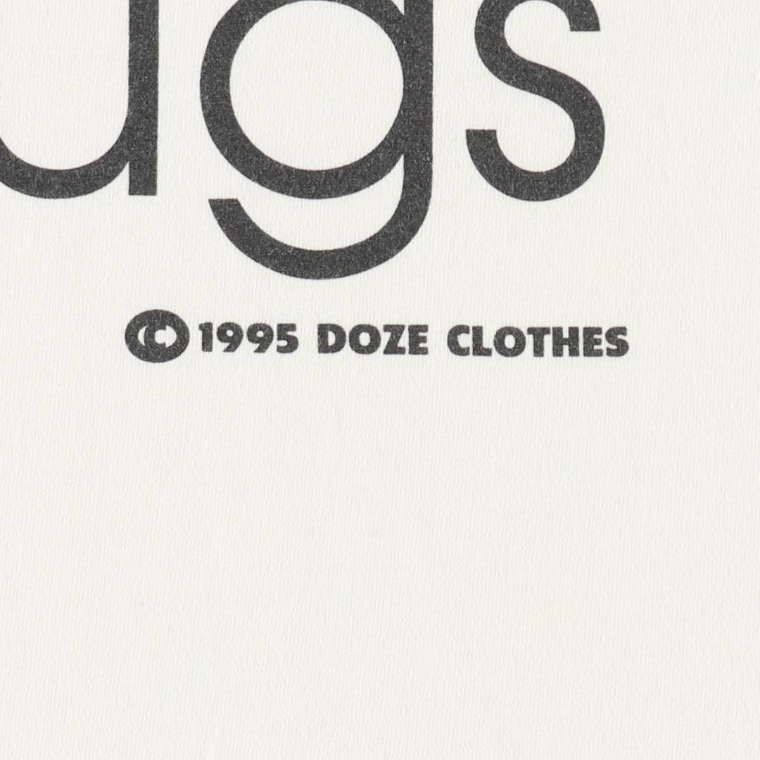 90'S DOZE CLOTHES Printed T-Shirt, Men's XL (approx.), Vintage cotton white type Vintage Second Hand