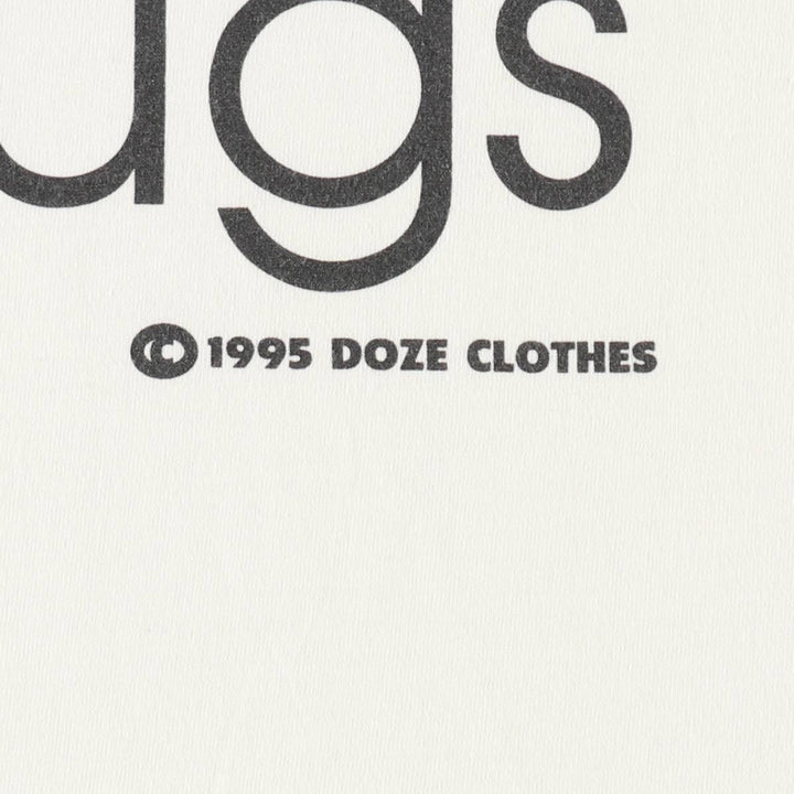 90'S DOZE CLOTHES Printed T-Shirt, Men's XL (approx.), Vintage cotton white type Vintage Second Hand