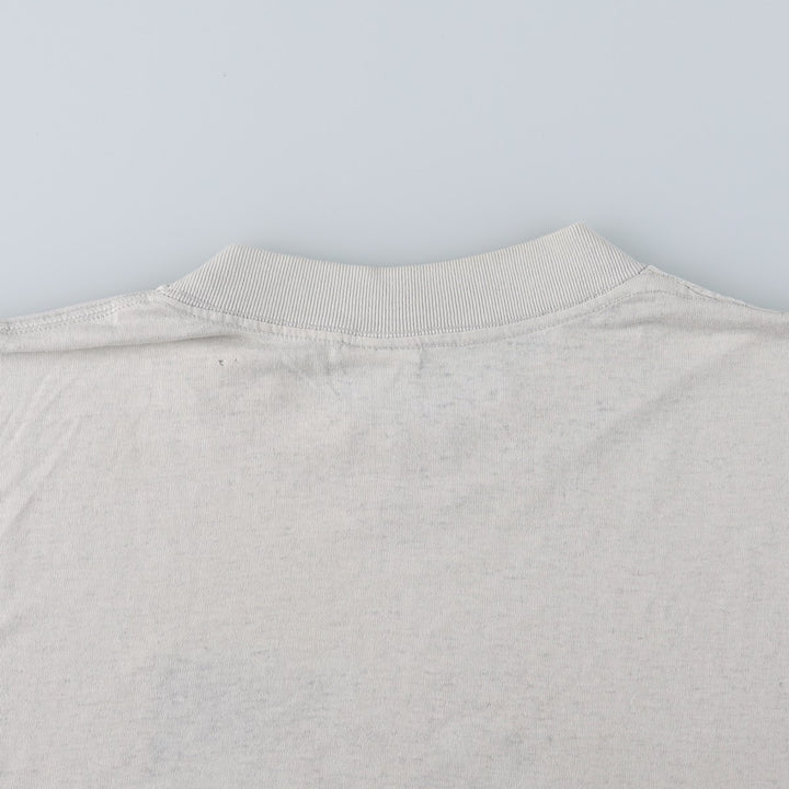 80s-90'S T-shirts Plus Character Print T-shirt, Made in USA, Men's Size M (approx.), Vintage cotton pale white type Vintage Second Hand