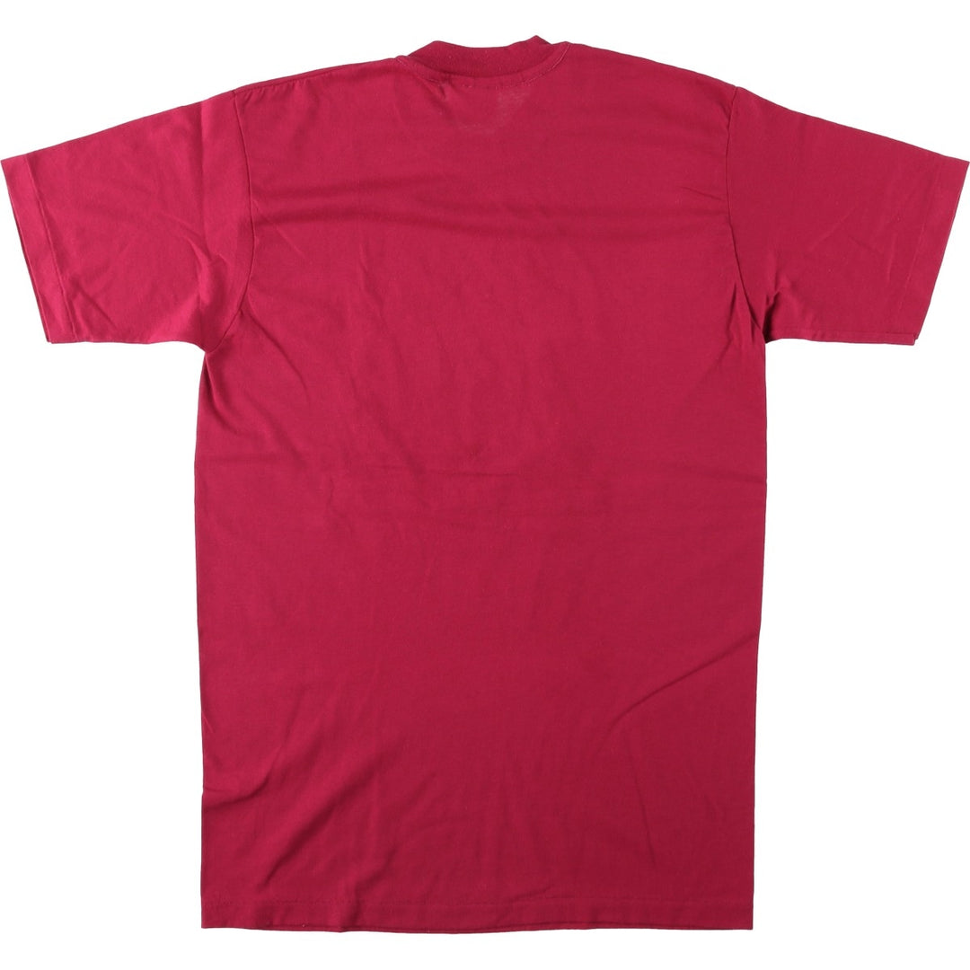 80'S Hanes Fifty-Fifty Blue Tag Smile Print T-Shirt, Made in USA, Men's Size M (approx.), Vintage cotton wine-red Vintage Second Hand