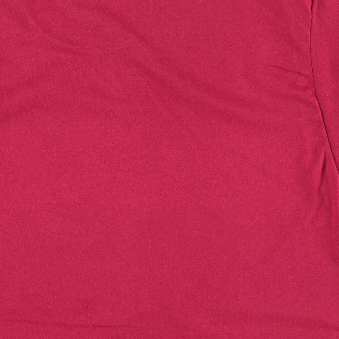 80'S Hanes Fifty-Fifty Blue Tag Smile Print T-Shirt, Made in USA, Men's Size M (approx.), Vintage cotton wine-red Vintage Second Hand