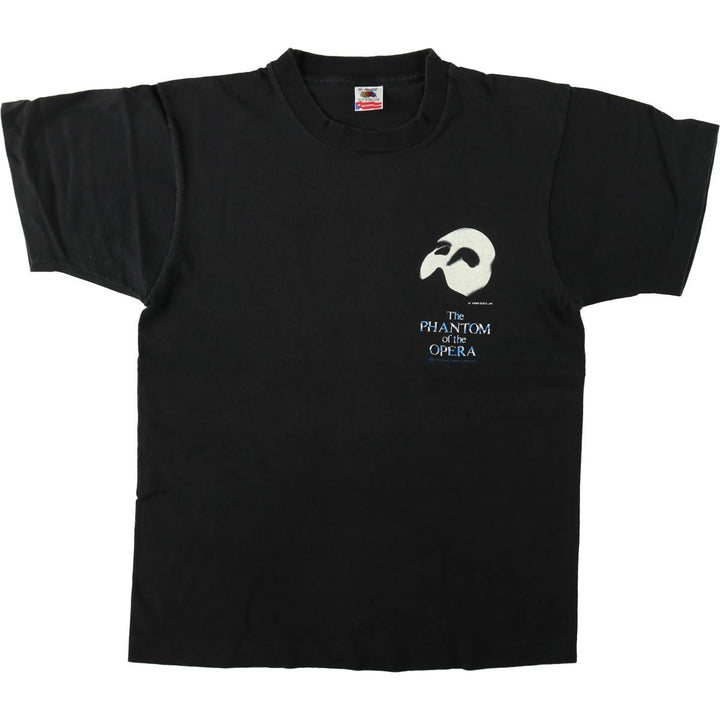 90'S Fruit of the Loom The Phantom of the Opera print T-shirt, Made in USA, Men's size M (approx.) cotton black type Vintage Second Hand