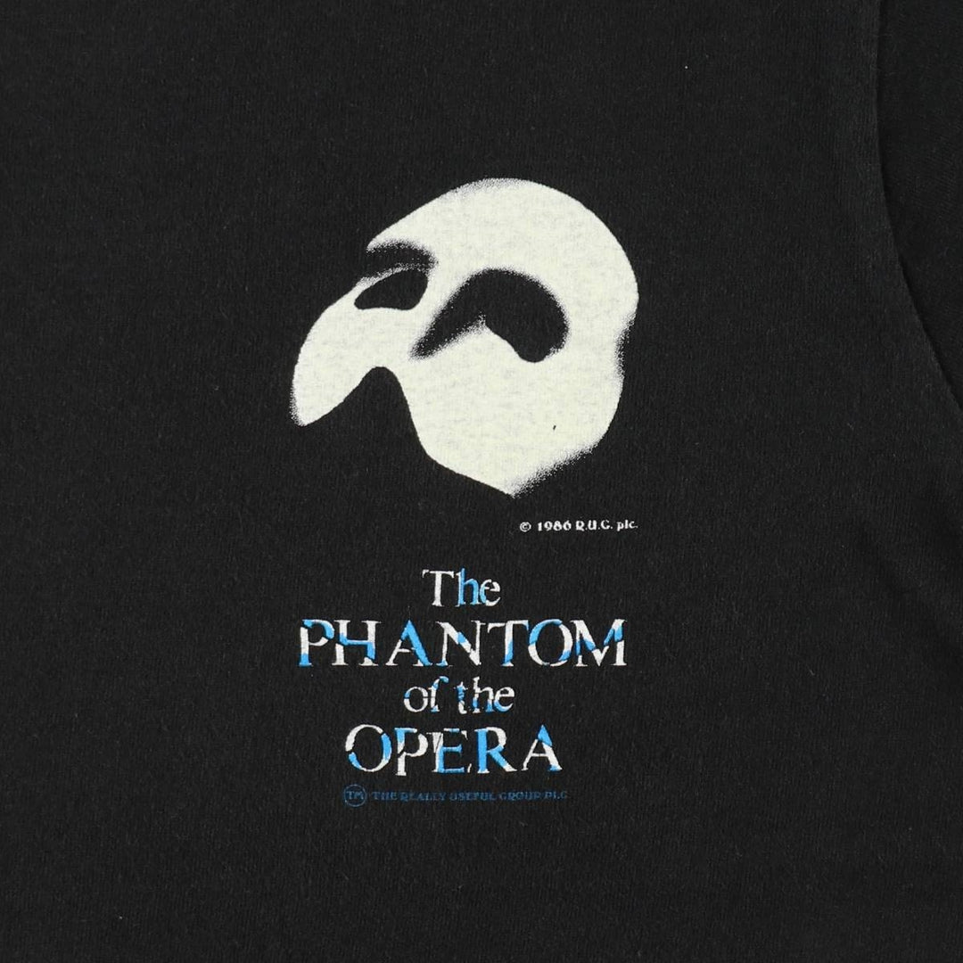 90'S Fruit of the Loom The Phantom of the Opera print T-shirt, Made in USA, Men's size M (approx.) cotton black type Vintage Second Hand