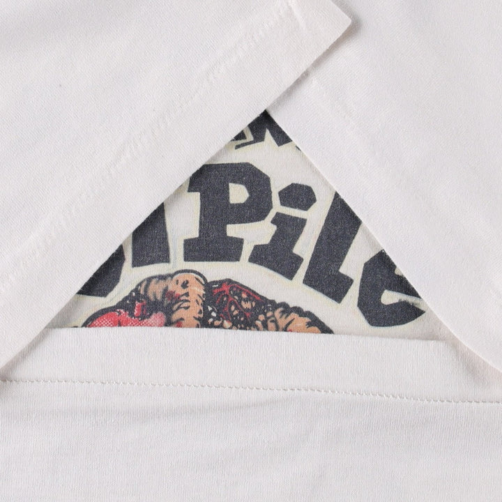 90'S Hanes HEAVYWEIGHT 50 cotton white type Vintage Second Hand