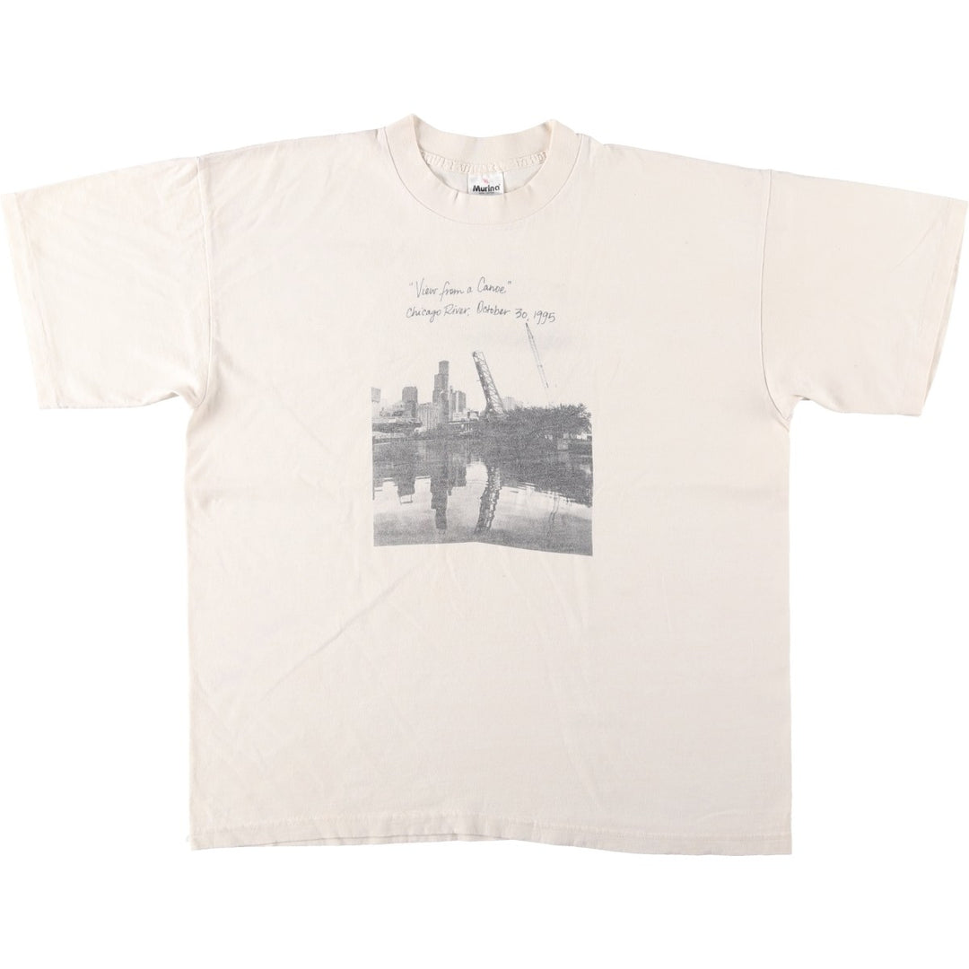 90'S Murina Photo T-Shirt, Made in USA, Men's XL equivalent, Vintage cotton Beige type Vintage Second Hand