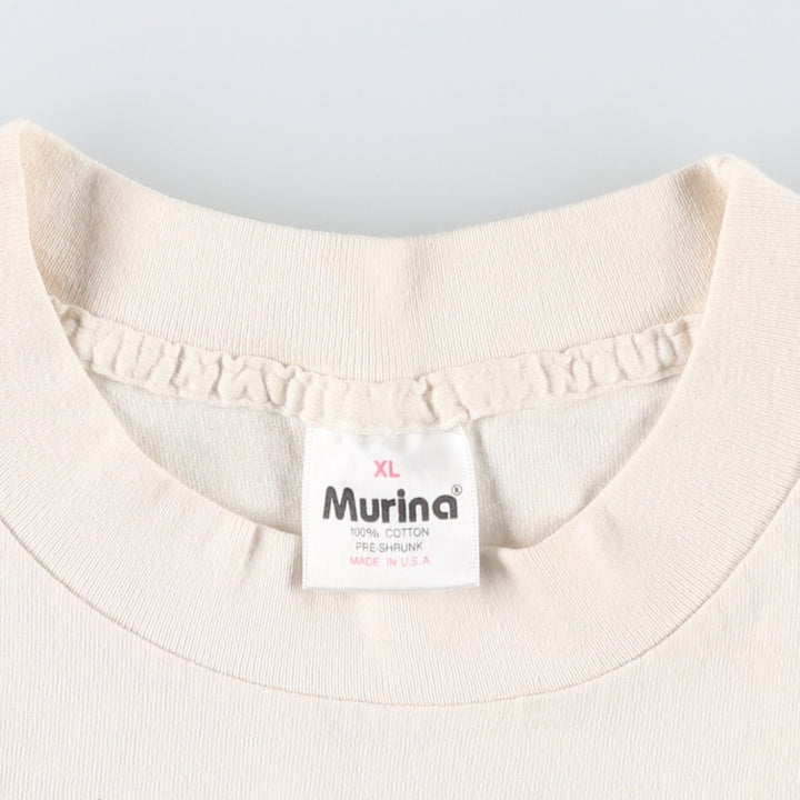 90'S Murina Photo T-Shirt, Made in USA, Men's XL equivalent, Vintage cotton Beige type Vintage Second Hand