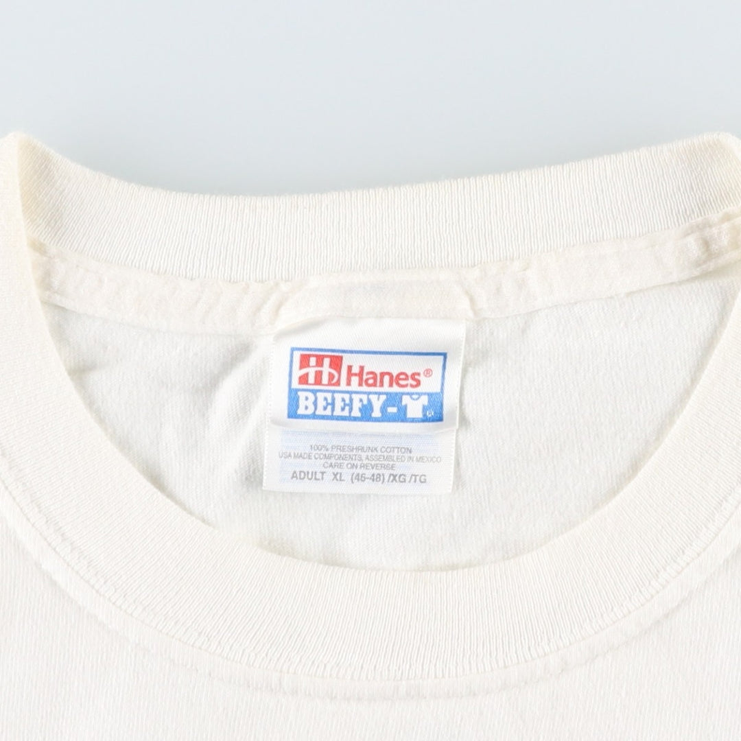 2000'S Hanes Bull Running Festival Photo T-Shirt, Men's XL (approx.) cotton white type Vintage Second Hand