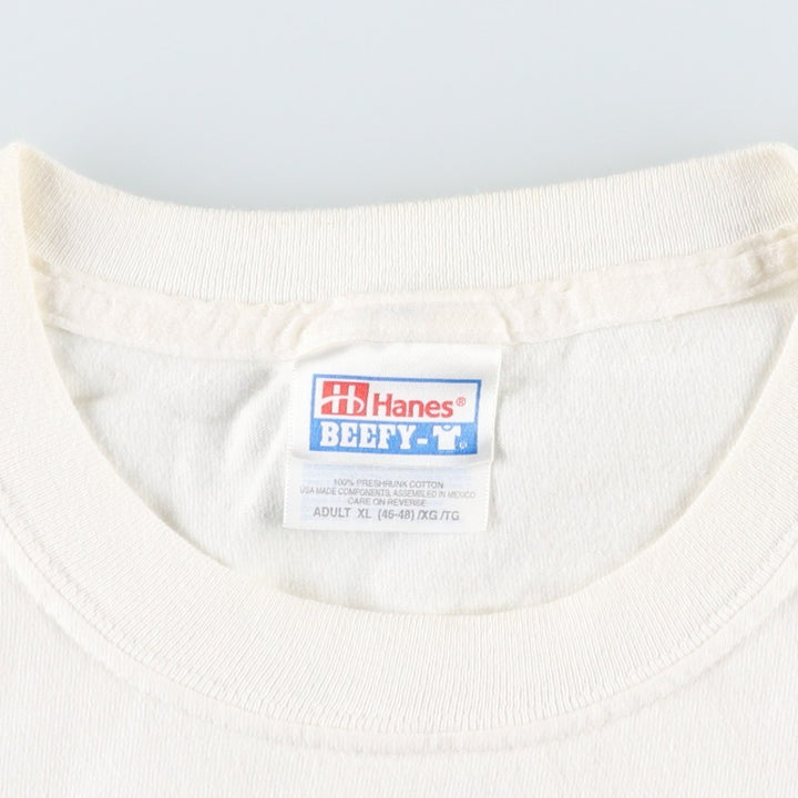 2000'S Hanes Bull Running Festival Photo T-Shirt, Men's XL (approx.) cotton white type Vintage Second Hand