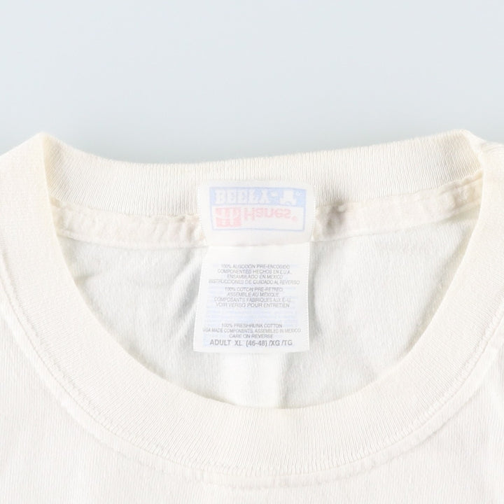 2000'S Hanes Bull Running Festival Photo T-Shirt, Men's XL (approx.) cotton white type Vintage Second Hand