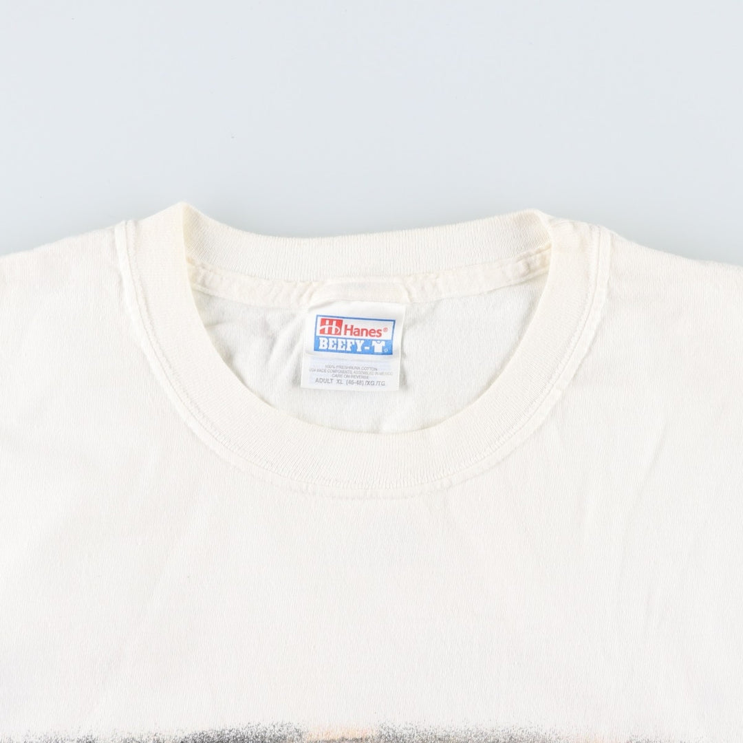 2000'S Hanes Bull Running Festival Photo T-Shirt, Men's XL (approx.) cotton white type Vintage Second Hand