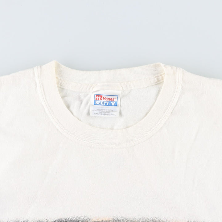 2000'S Hanes Bull Running Festival Photo T-Shirt, Men's XL (approx.) cotton white type Vintage Second Hand