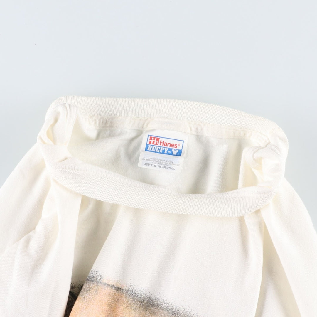 2000'S Hanes Bull Running Festival Photo T-Shirt, Men's XL (approx.) cotton white type Vintage Second Hand