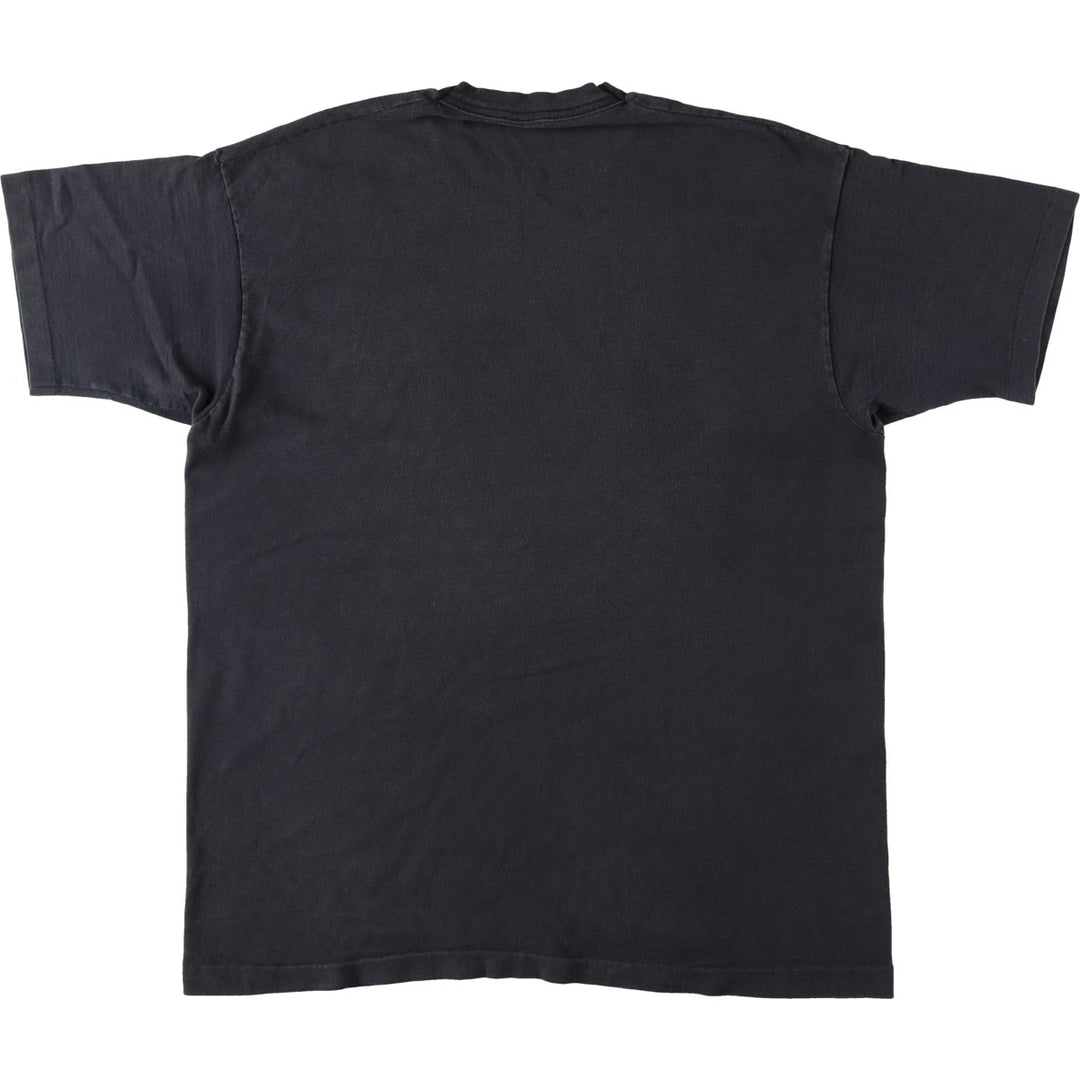 90'S Fruit of the Loom printed T-shirt, made in the USA, men's XL size, vintage cotton black type Vintage Second Hand