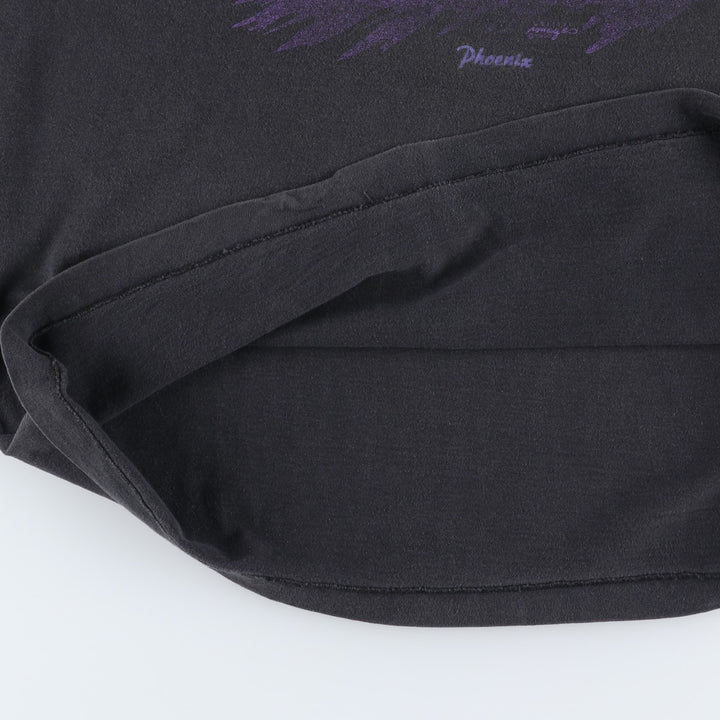 90'S Fruit of the Loom printed T-shirt, made in the USA, men's XL size, vintage cotton black type Vintage Second Hand
