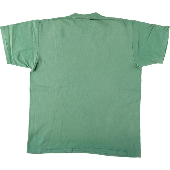 90'S ONEITA Printed T-shirt Made in USA Men's L size Vintage cotton green type Vintage Second Hand