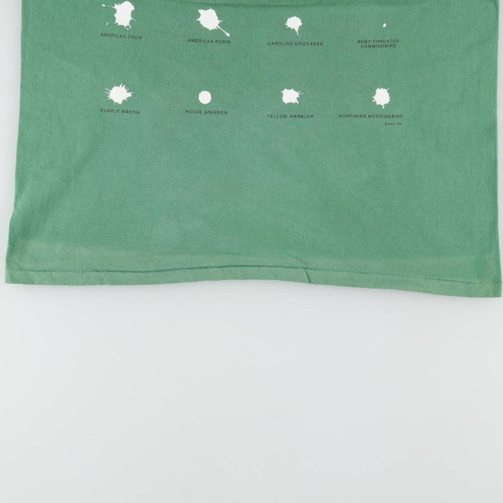 90'S ONEITA Printed T-shirt Made in USA Men's L size Vintage cotton green type Vintage Second Hand