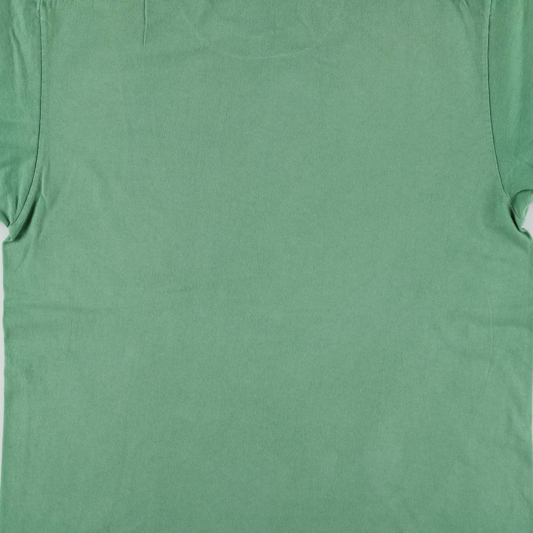 90'S ONEITA Printed T-shirt Made in USA Men's L size Vintage cotton green type Vintage Second Hand