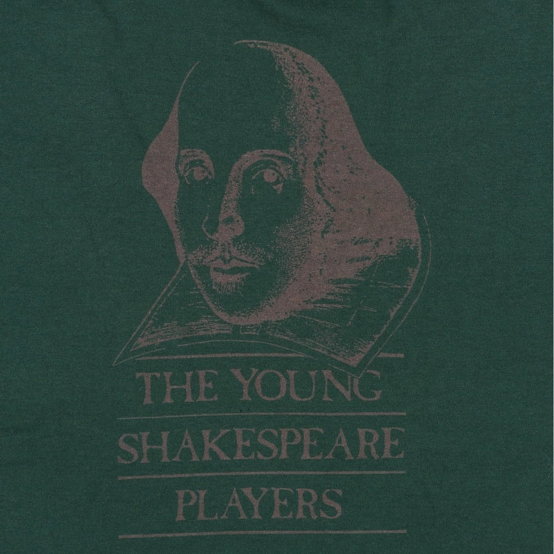 WILLIAM SHAKESPEARE Shakespeare Great Figure T-shirt, Men's Size L (approx.), Vintage cotton Green type dark green Vintage Second Hand