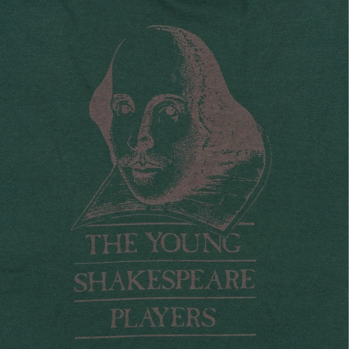 WILLIAM SHAKESPEARE Shakespeare Great Figure T-shirt, Men's Size L (approx.), Vintage cotton Green type dark green Vintage Second Hand